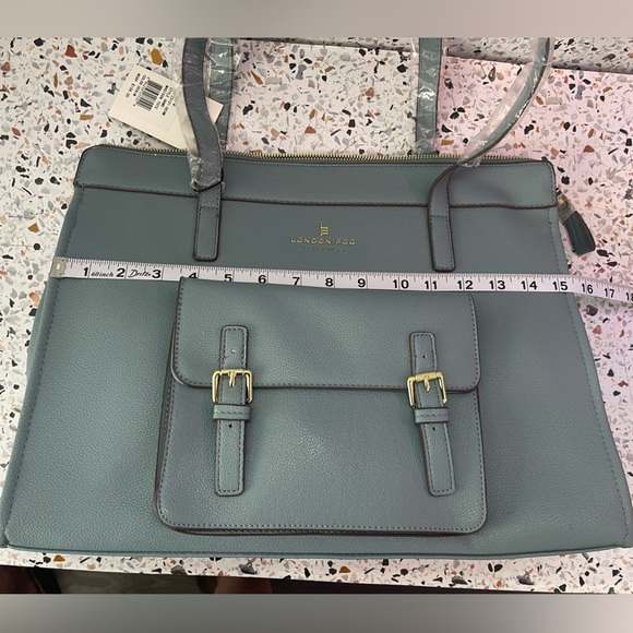 New! Limited Edition 100th Anniversary-London Fog Large Light Blue Tote - Picture 15 of 16